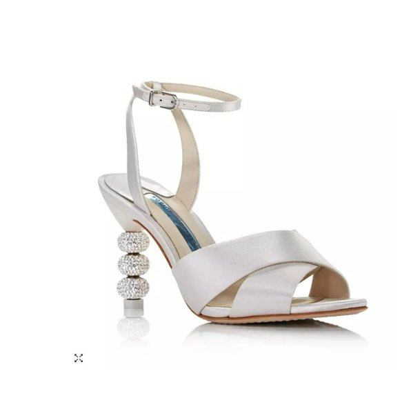 Sophia Webster Natalia 85 Mid Crystal Sandals, Size 38 - Picture 1 of 5